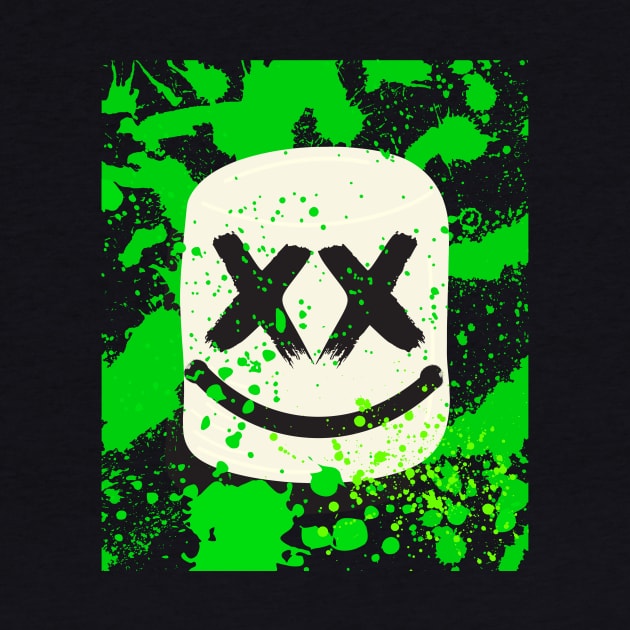 Marshmello Green splash design by Ken Adams Store